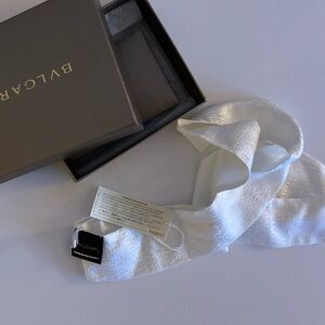 Bvlgari White Love Satin Bridal Belt Sash *NWT*